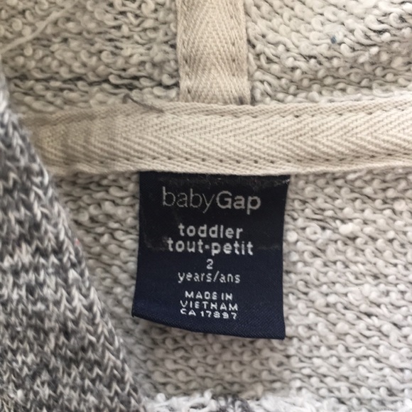 ⚡️$4 FLASH SALE⚡️ Sweatshirt Gray Baby Gap 2T - Picture 7 of 8